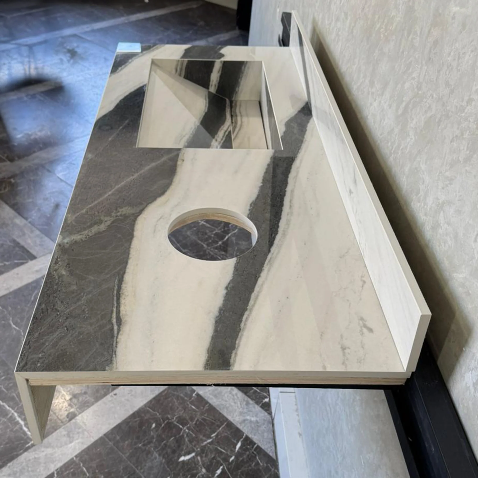 Custom Made Panda White Bathroom Sink, Kitchen Sink, Marble Look Porcelain Sink, High Enginereed Porcelain Design, Custom Handmade Sink (ES-057) - Image 9