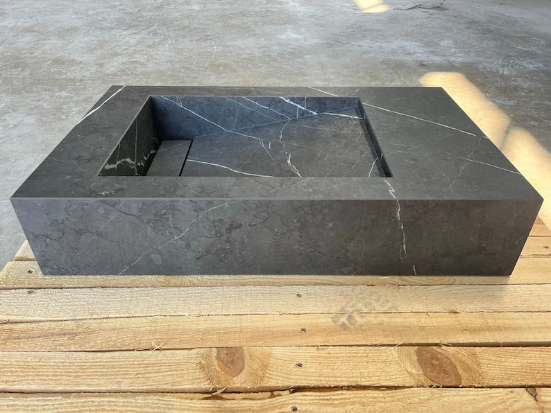 Custom Made Pietra Grey Bathroom Sink (ES-052) - Image 3