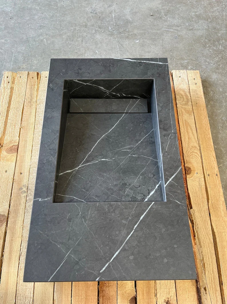 Custom Made Pietra Grey Bathroom Sink (ES-052) - Image 4