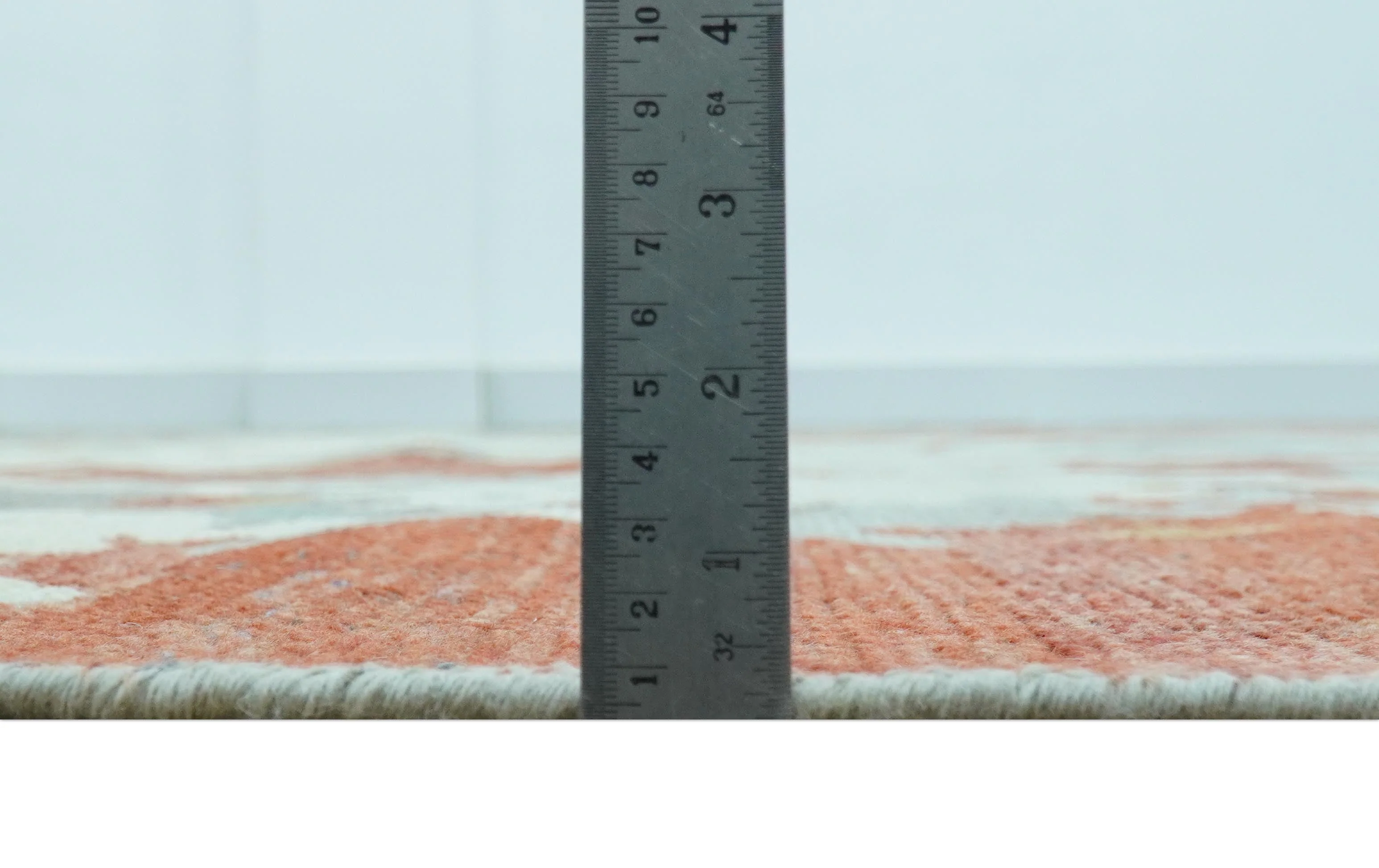 Custom Made Rust And Gray Modern Abstract Design Hand knotted Wool Area Rug - Image 8