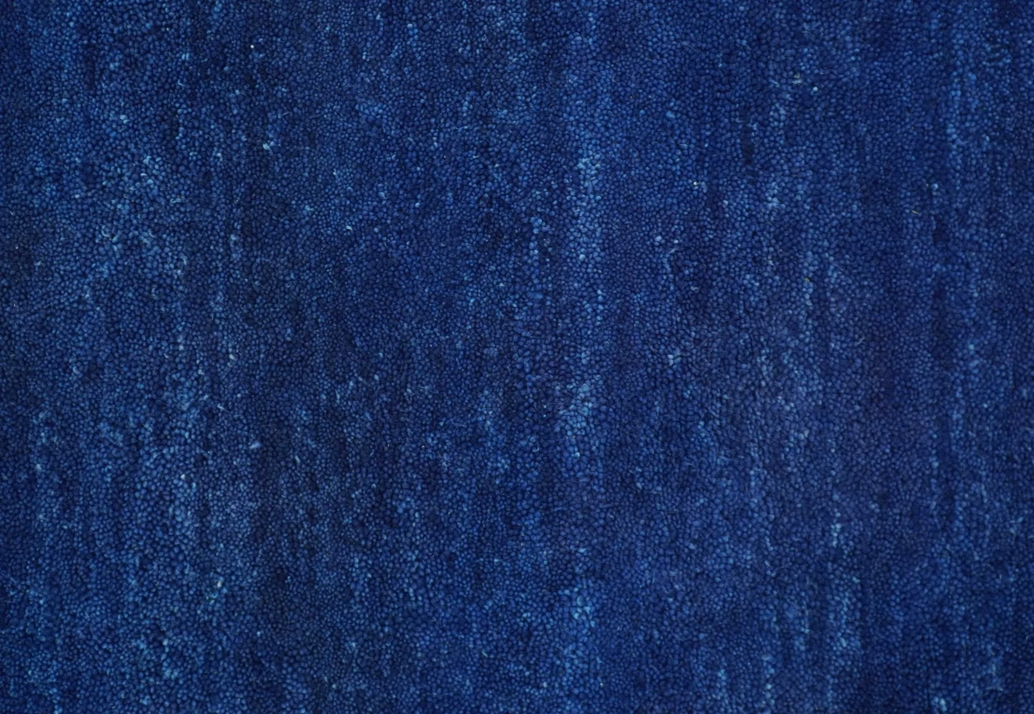 Custom Made Solid Modern Blue Hand Tufted thick Wool Area Rug - Image 7