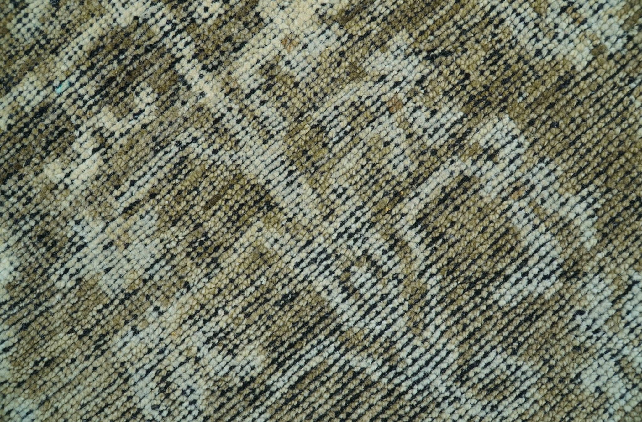 Custom Made Traditional Design Olive Hand Knotted Wool Area Rug - Image 8
