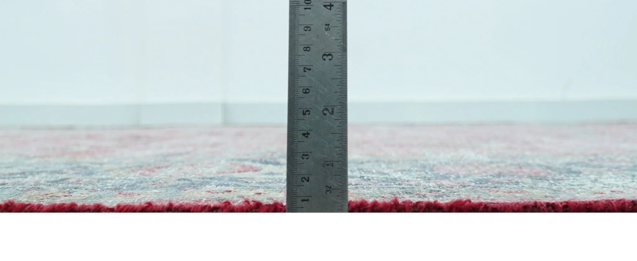 Custom Made Traditional Oriental Design Red And Blue Hand Knotted Wool Area Rug - Image 7