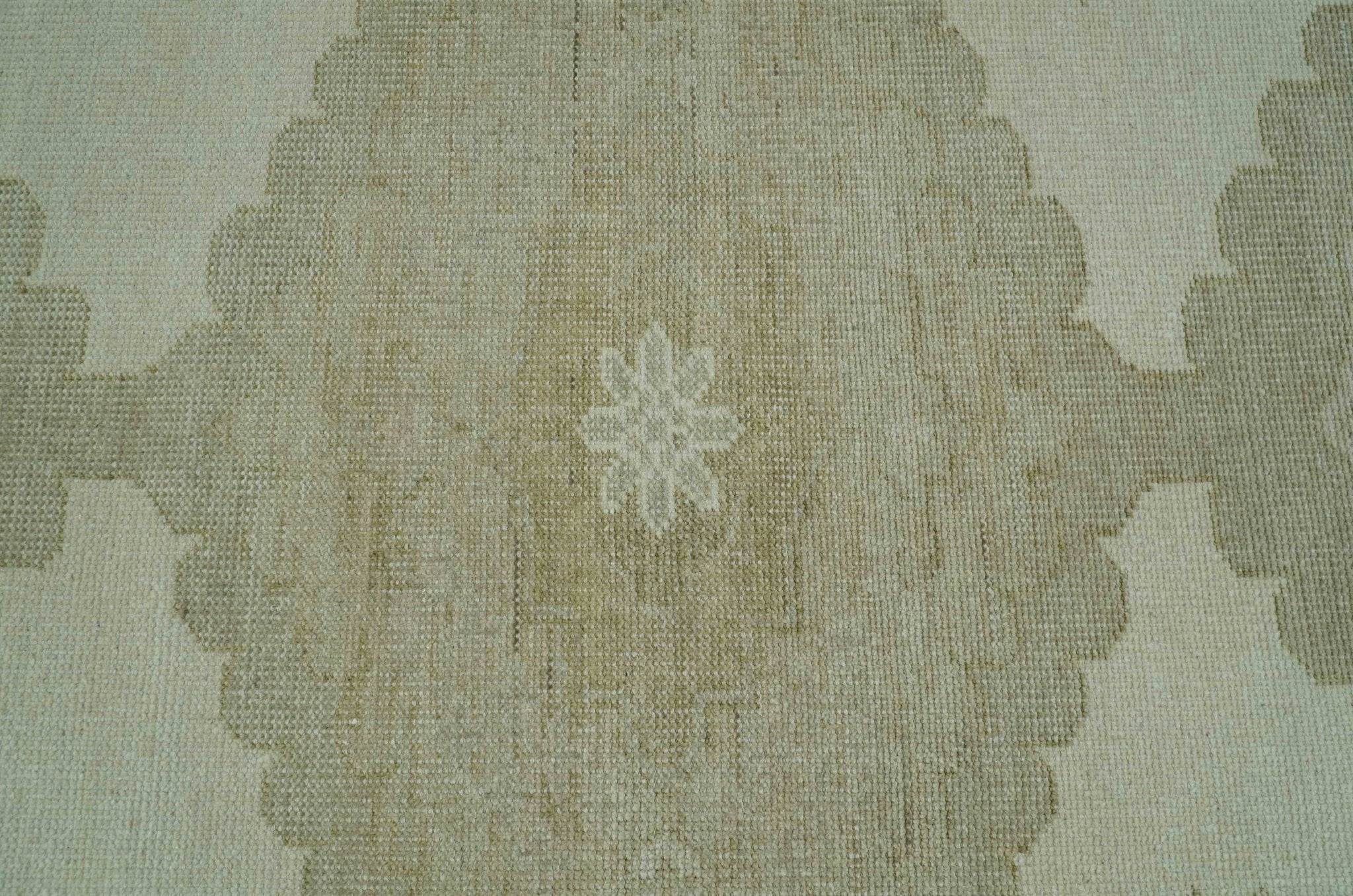 Custom Made Traditional Turkish Design Beige Hand knotted Wool Area Rug - Image 7
