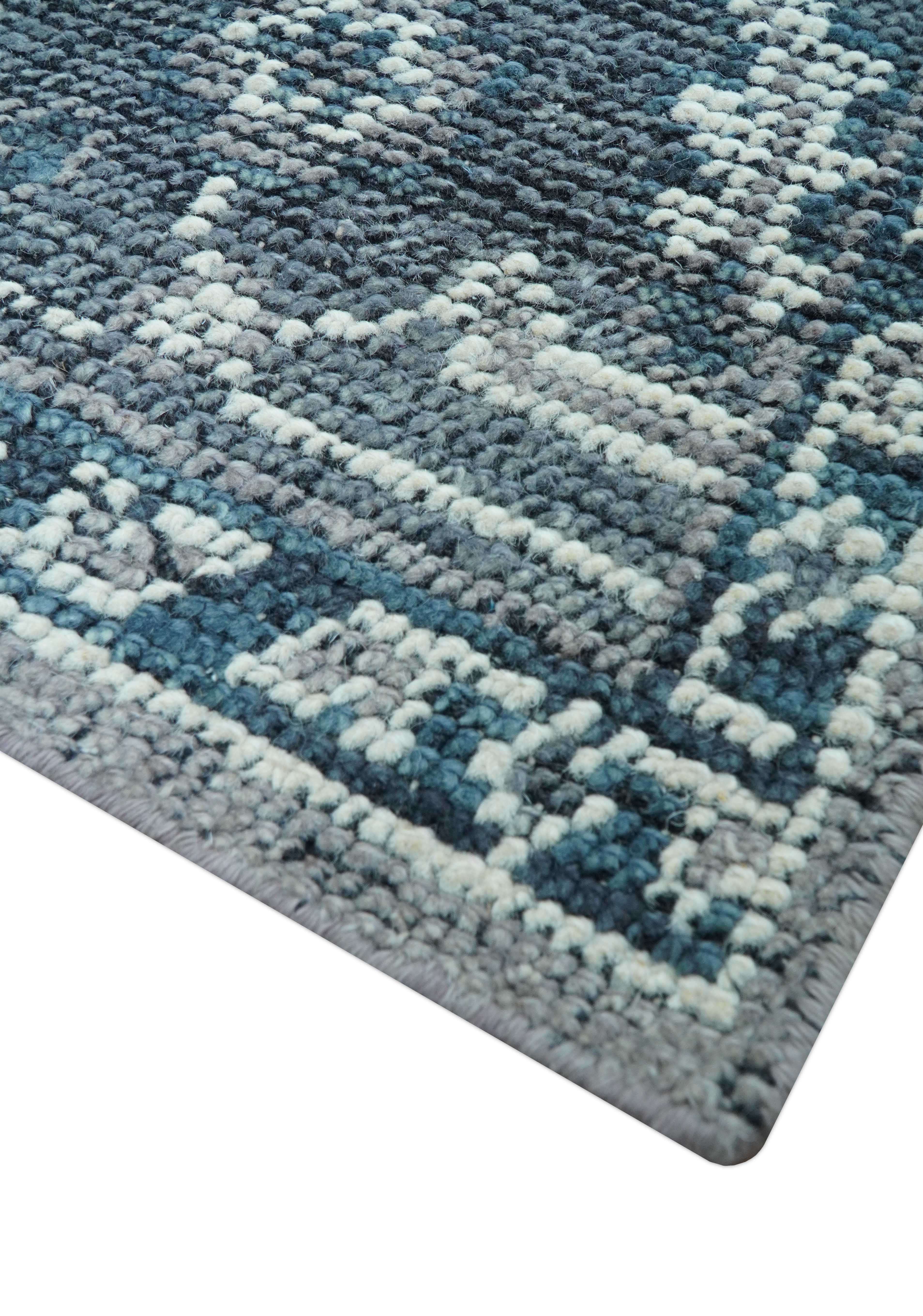 Custom Made Traditional Turkish Design Gray Hand Knotted Wool Area Rug - Image 9