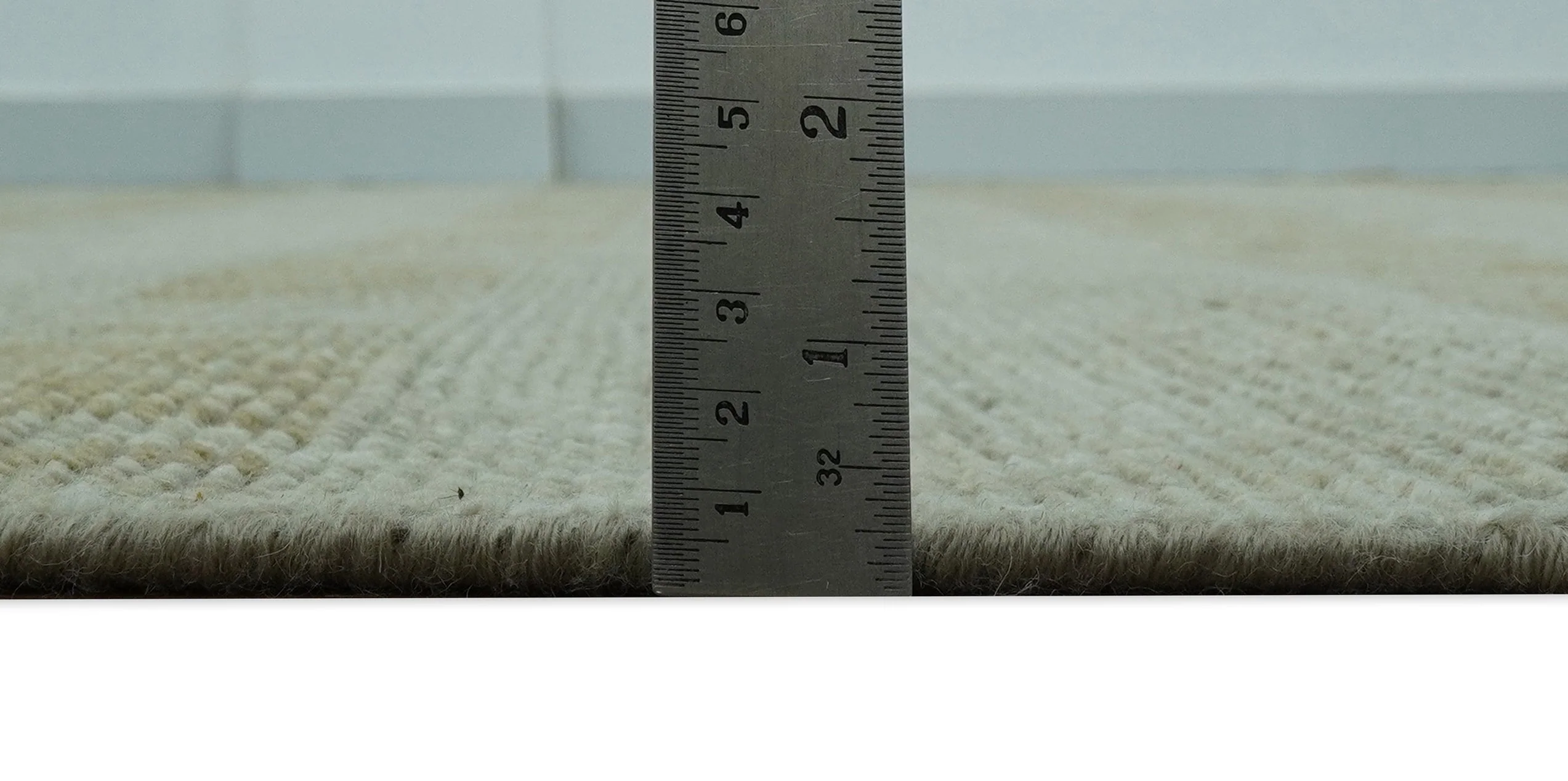 Custom Made Transitional Design Beige Hand Knotted Wool Area Rug - Image 7