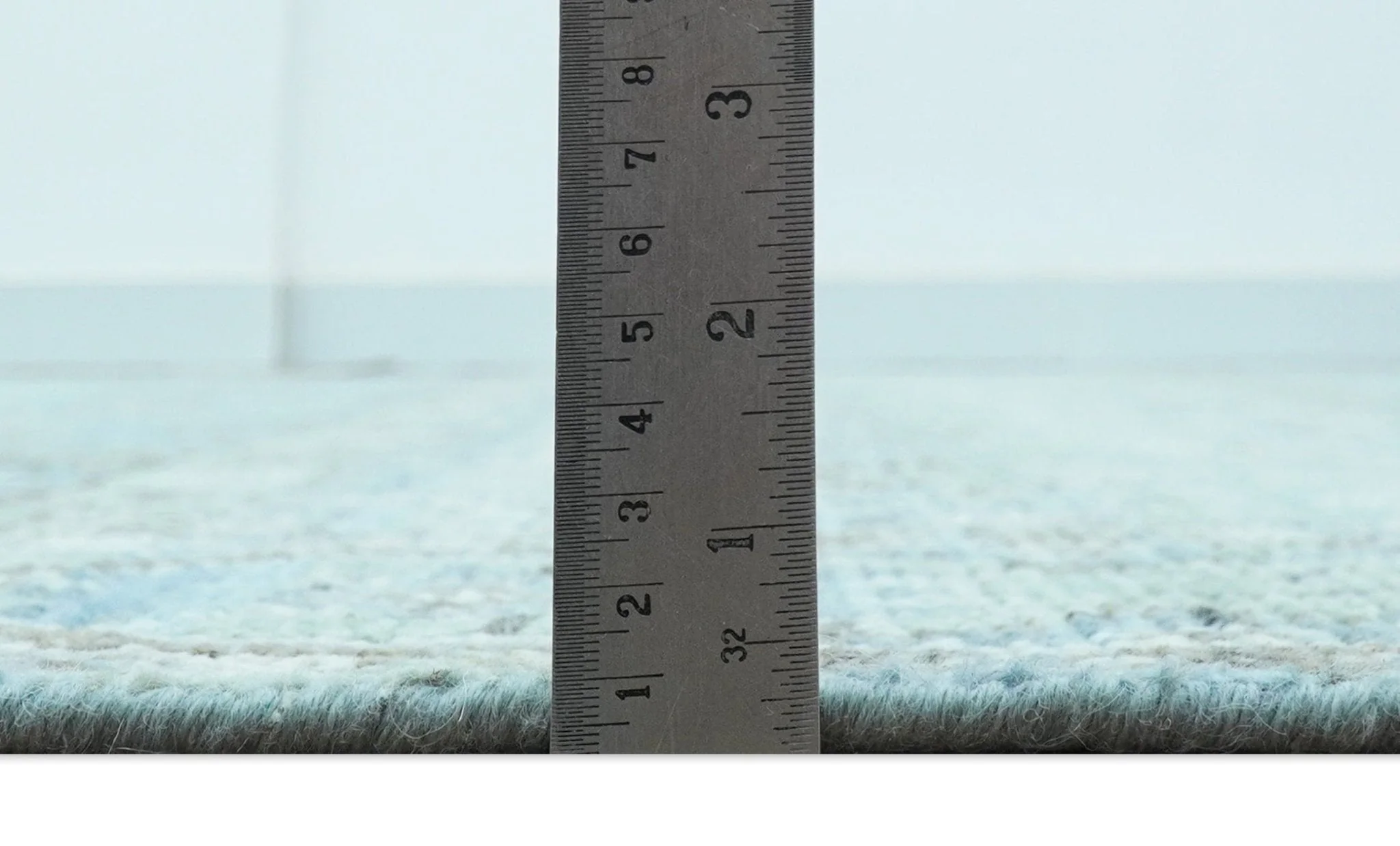 Custom Made Turkish Design Blue And Gray Hand Knotted Afghan Wool Area Rug - Image 9
