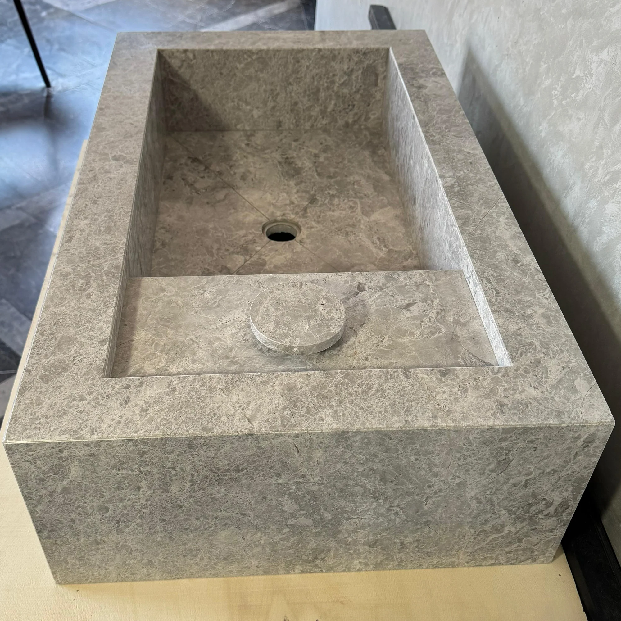 Custom Marble Sink, Handmade Custom Tundra Grey Marble Sink, Marble Vanity Top Sink, Sink For Bathroom, Marble Vessel Sink,Marble Countertop (NS-066) - Image 4