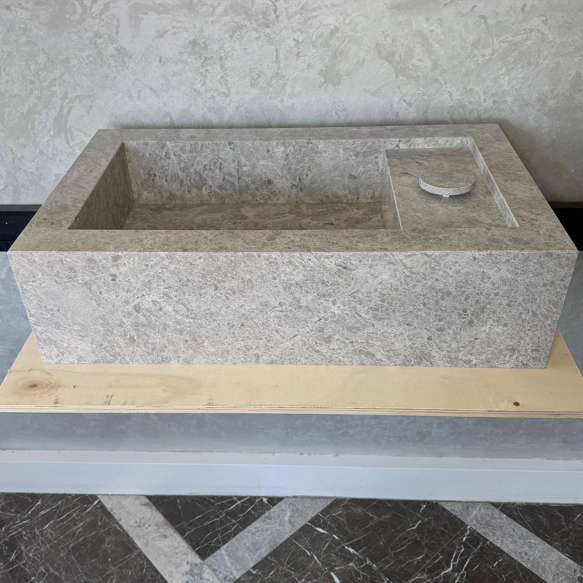 Custom Marble Sink, Handmade Custom Tundra Grey Marble Sink, Marble Vanity Top Sink, Sink For Bathroom, Marble Vessel Sink,Marble Countertop (NS-066) - Image 5