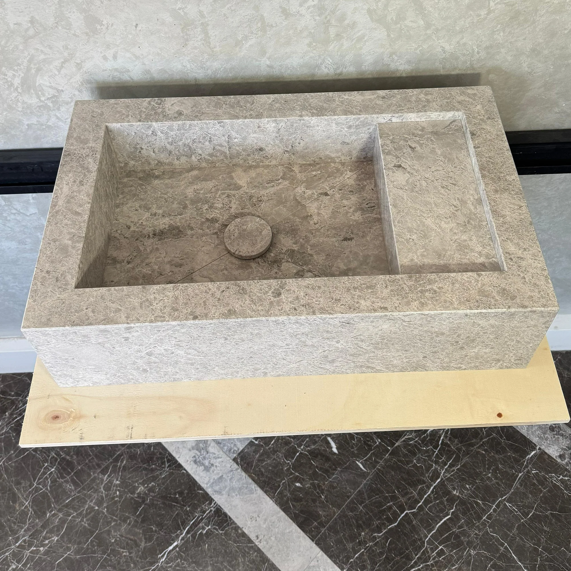 Custom Marble Sink, Handmade Custom Tundra Grey Marble Sink, Marble Vanity Top Sink, Sink For Bathroom, Marble Vessel Sink,Marble Countertop (NS-066) - Image 7
