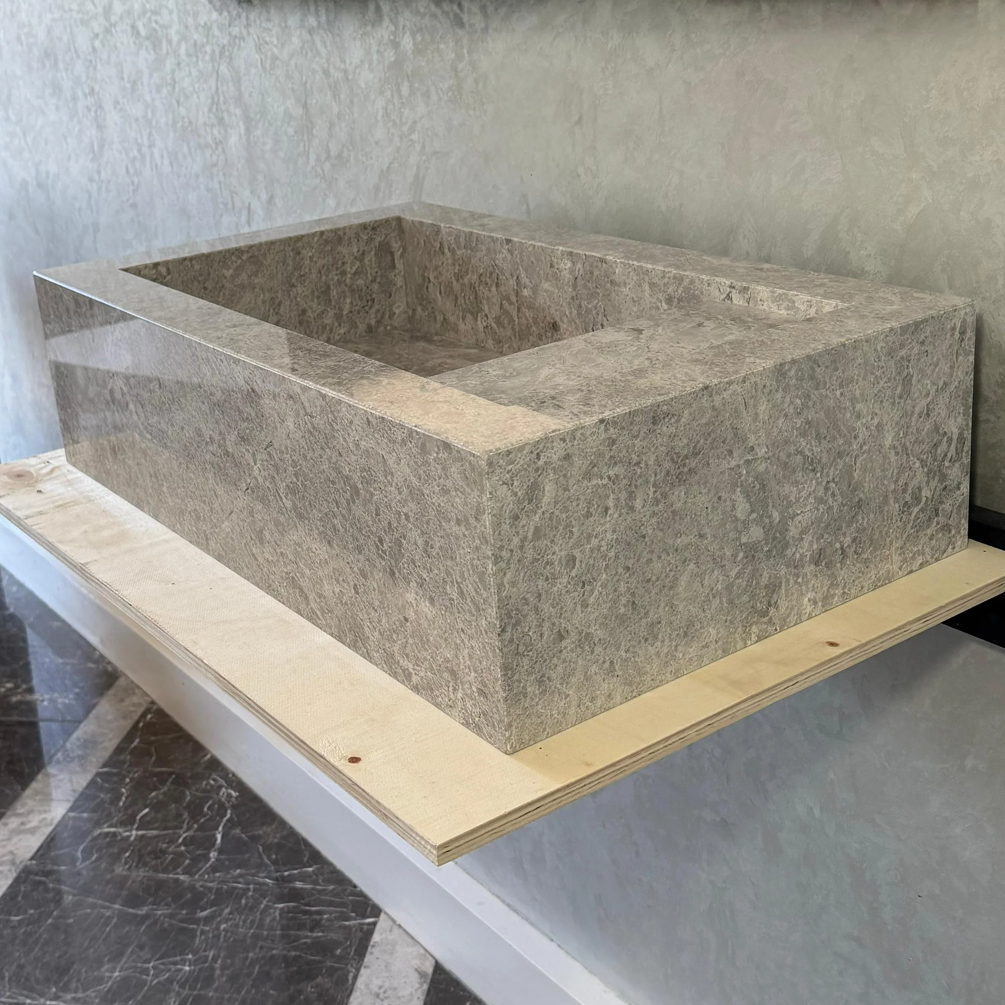 Custom Marble Sink, Handmade Custom Tundra Grey Marble Sink, Marble Vanity Top Sink, Sink For Bathroom, Marble Vessel Sink,Marble Countertop (NS-066) - Image 9