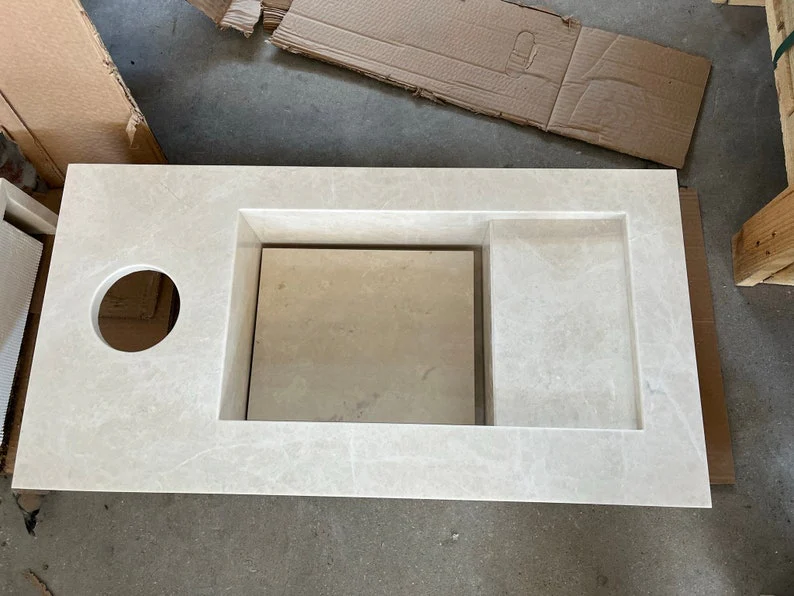 Custom Marble Sink Light Pearl (NS-049) - Image 5