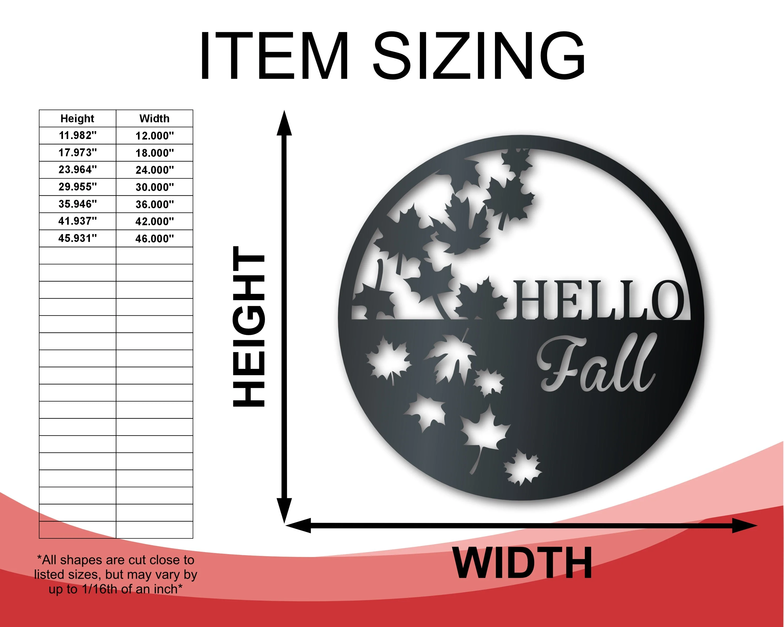 Custom Metal Autumn Leaves Wall Art | Indoor Outdoor | Up to 36" | Over 20 Color Options - Image 2