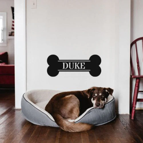 Custom Metal Dog Sign | Metal Dog Bone Name Sign | 15 Color Options - Image 4