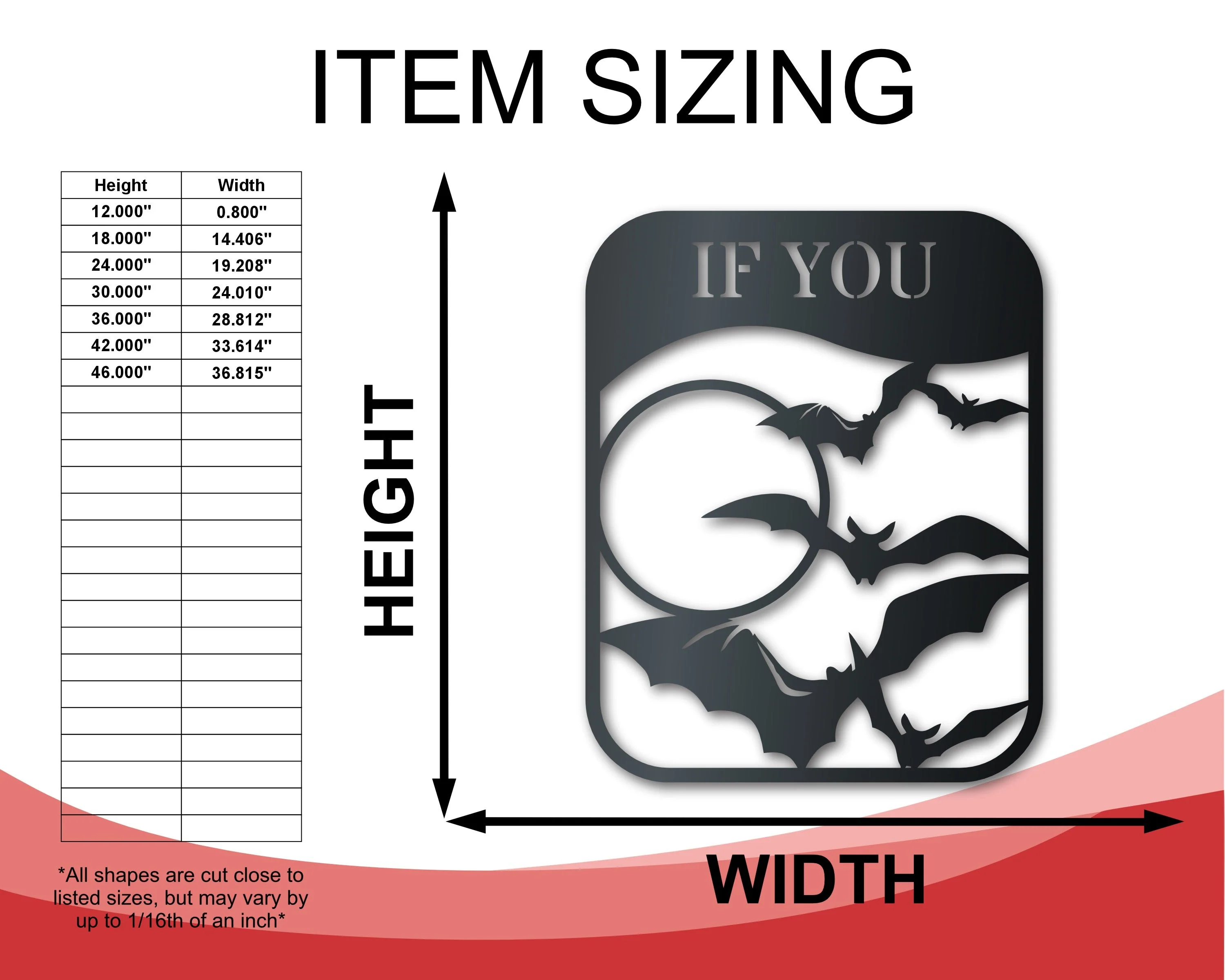 Custom Metal Halloween Signs | Set of 3 | Indoor Outdoor | Up to 46" | Over 20 Color Options - Image 5
