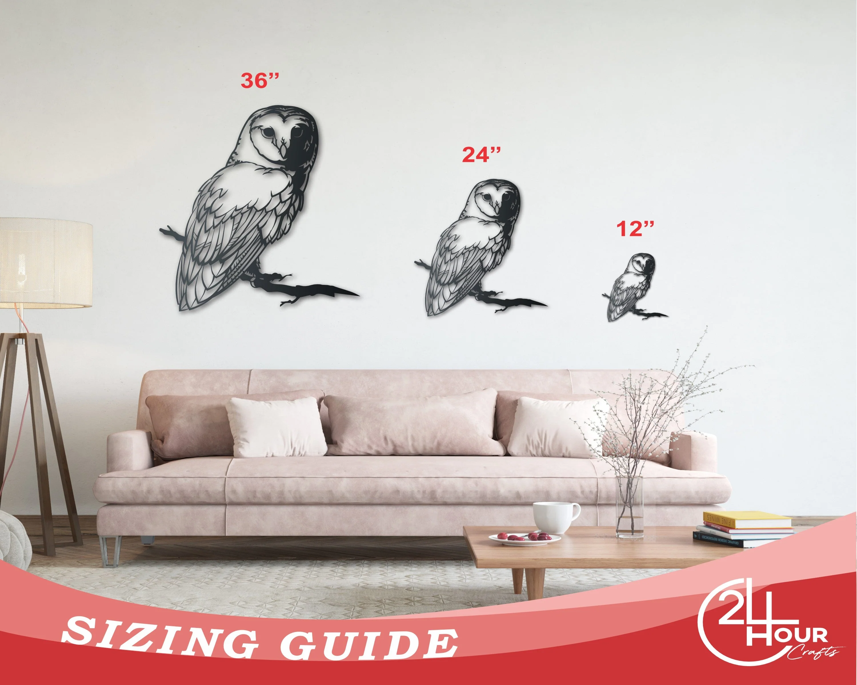 Custom Metal Owl Tree Stake Wall Art - Metal Garden Sign - 14 Color Options - Image 3