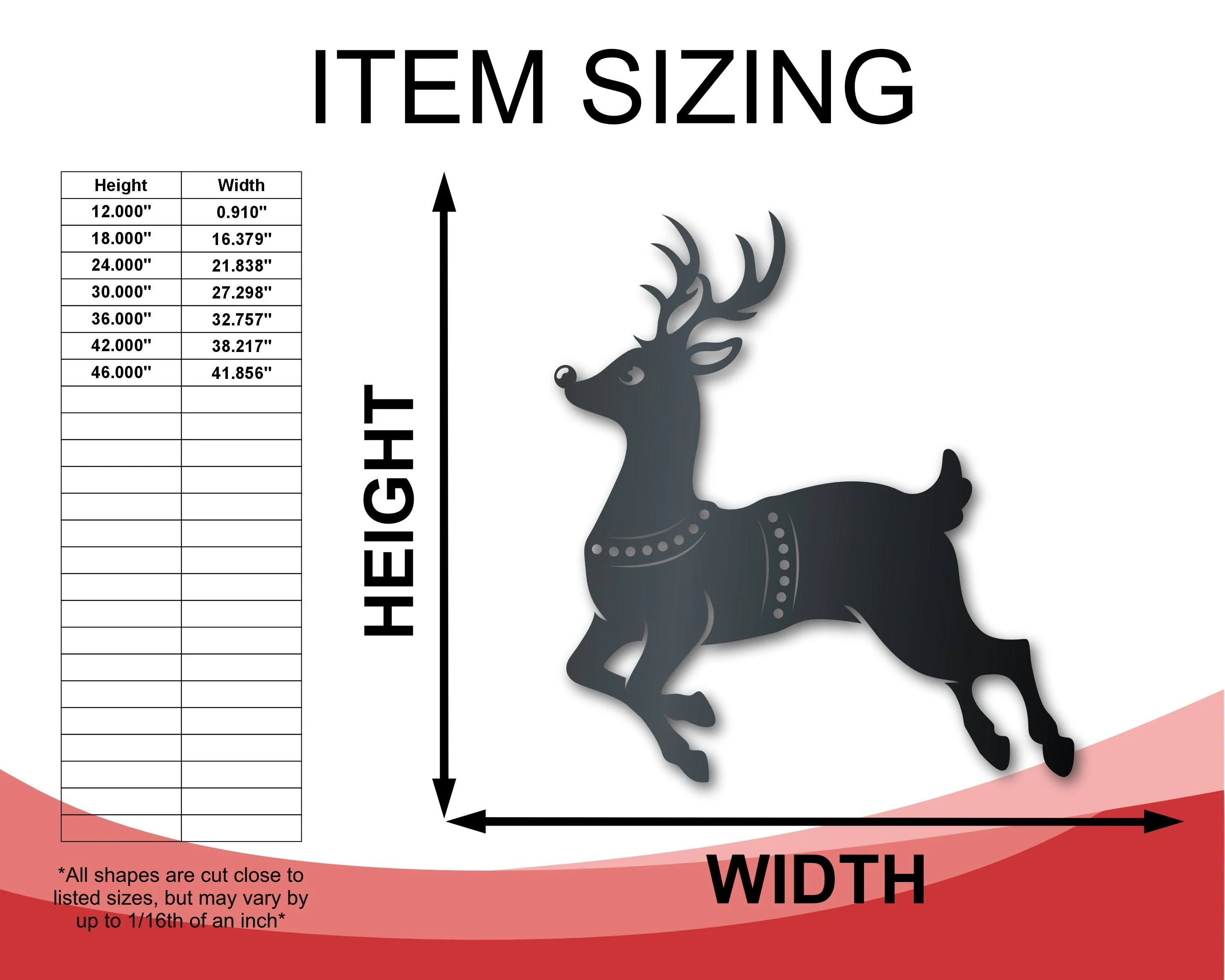 Custom Metal Santa and Reindeer Wall Art | Three Piece Set | Christmas | Indoor Outdoor | Up to 36" | Over 20 Color Options - Image 2