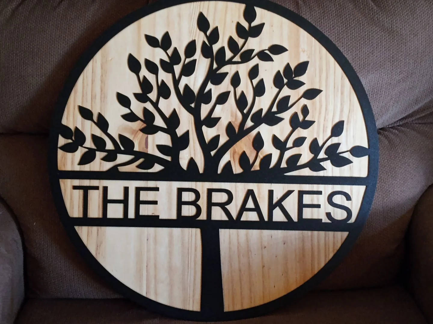 Custom Metal Split Tree Monogram | Personalized Family Name Wall Art | Indoor Outdoor | Up to 46" | Over 20 Color Options | - Image 2