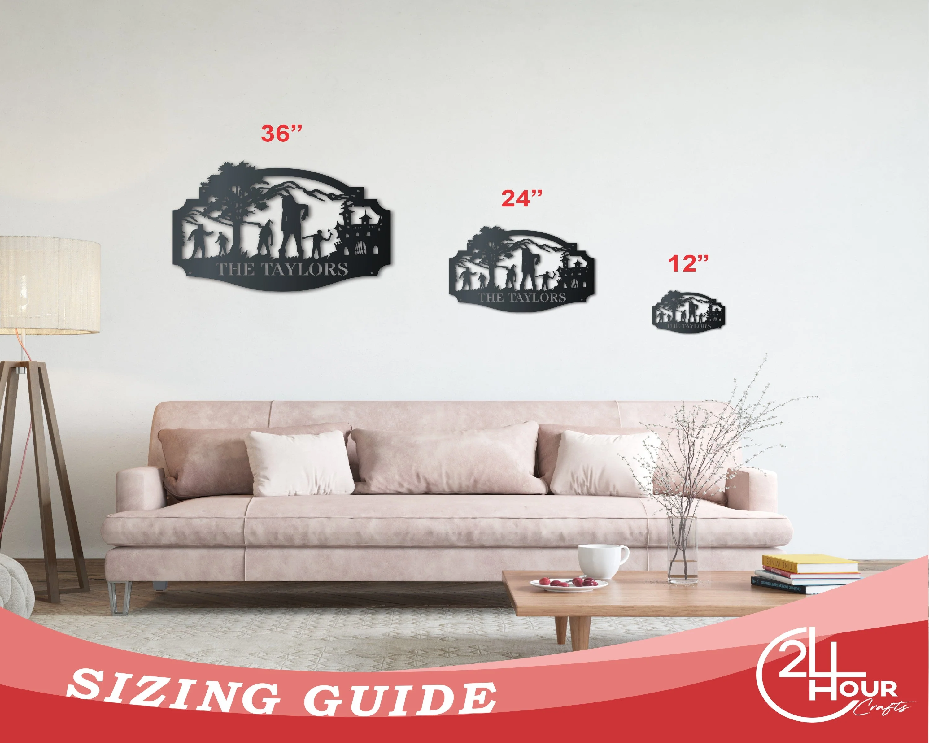 Custom Metal Zombie House Wall Art | Halloween | Indoor Outdoor | Up to 36" | Over 20 Color Options - Image 3