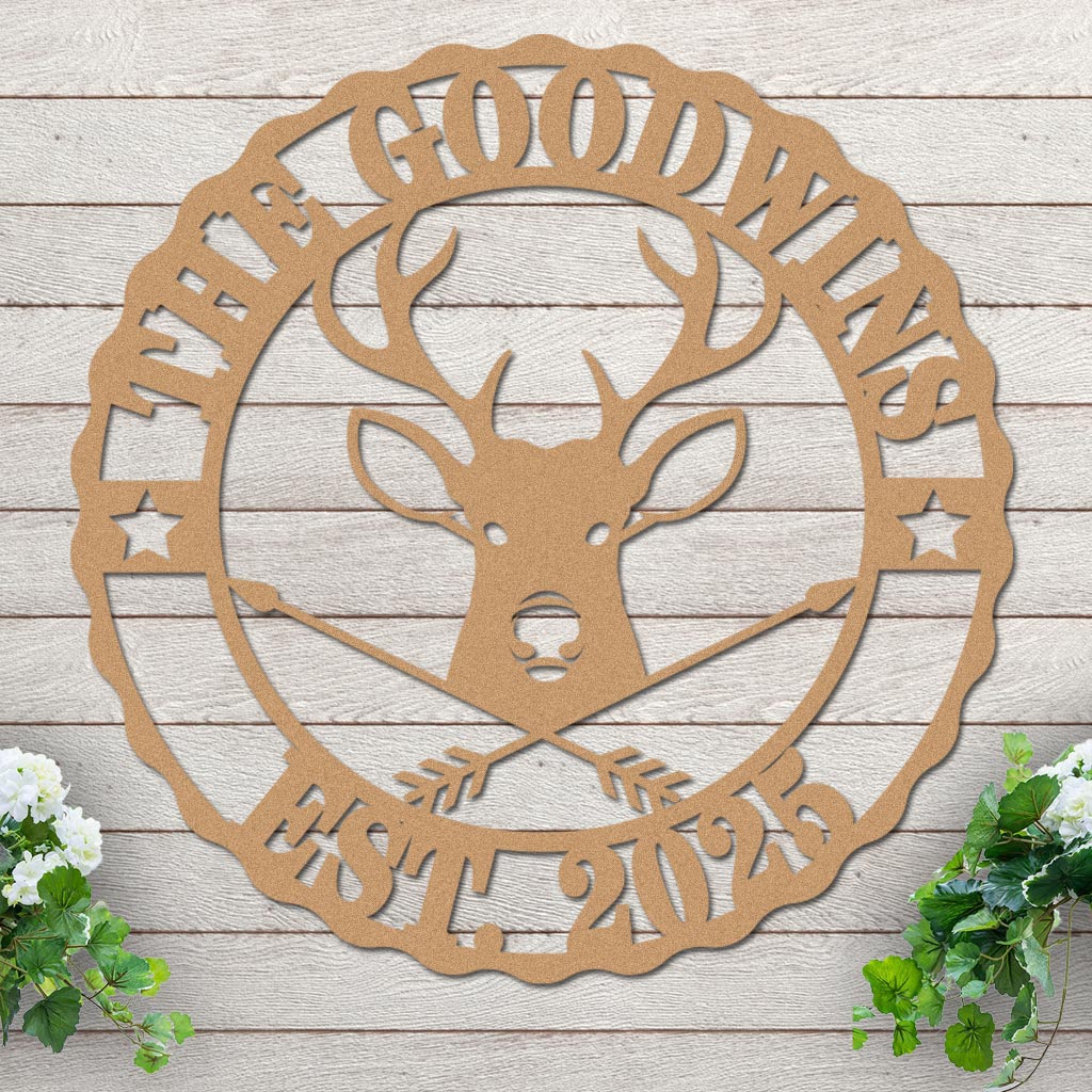Custom Name and Est Date with Deer Design - Image 4