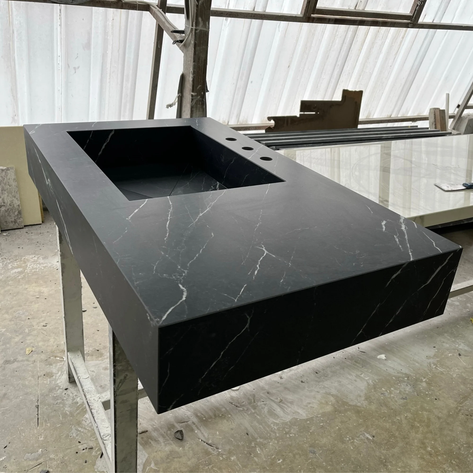 Custom Nero Marquina Bathroom Sink (ES-059) - Image 3