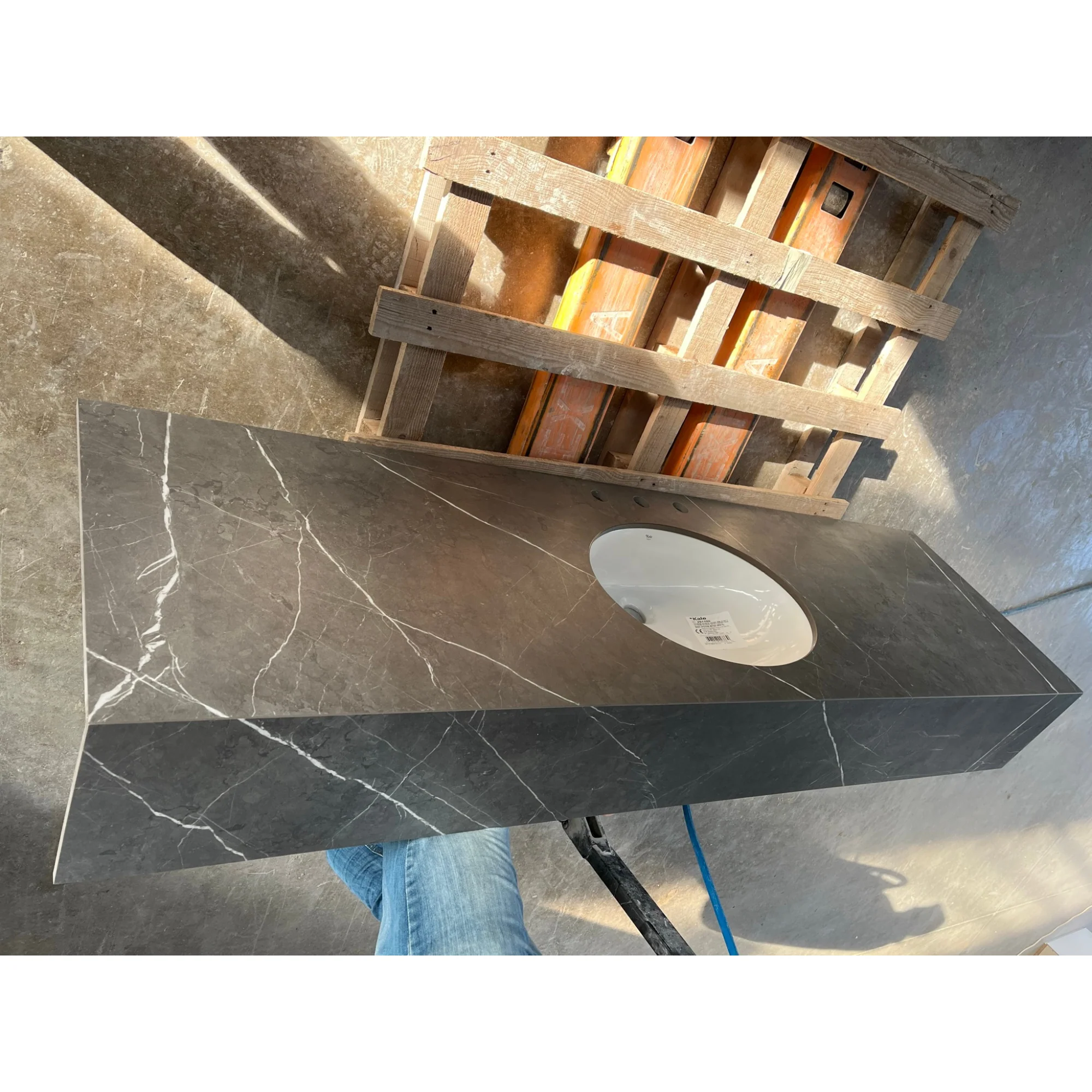 Custom Pietra Grey Matte Porcelain Sink (ES-113) - Image 2