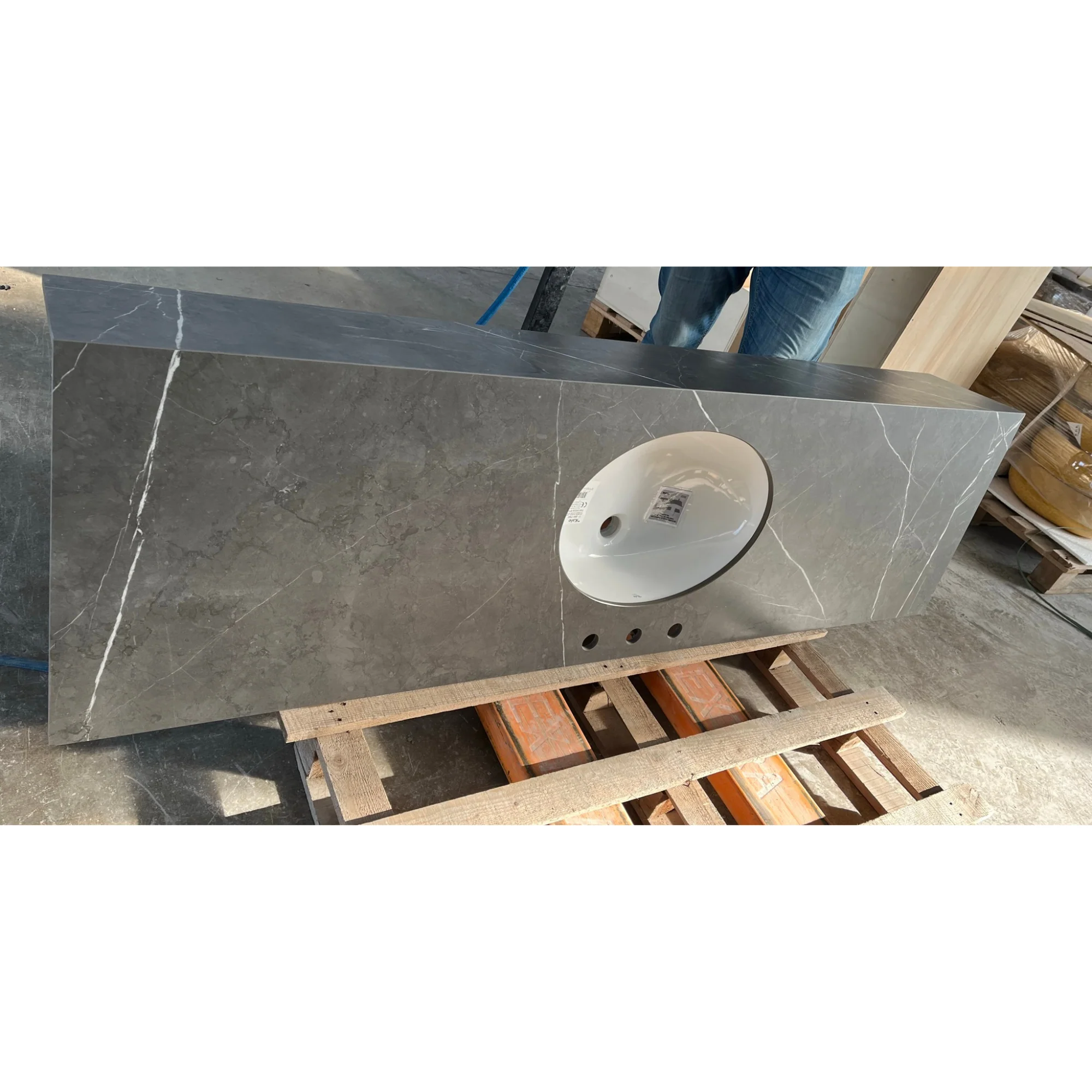 Custom Pietra Grey Matte Porcelain Sink (ES-113) - Image 3
