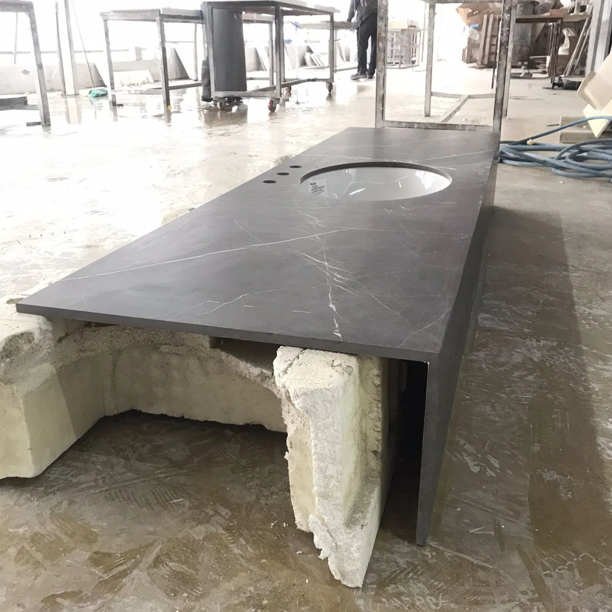 Custom Pietra Grey Matte Porcelain Sink (ES-113) - Image 6