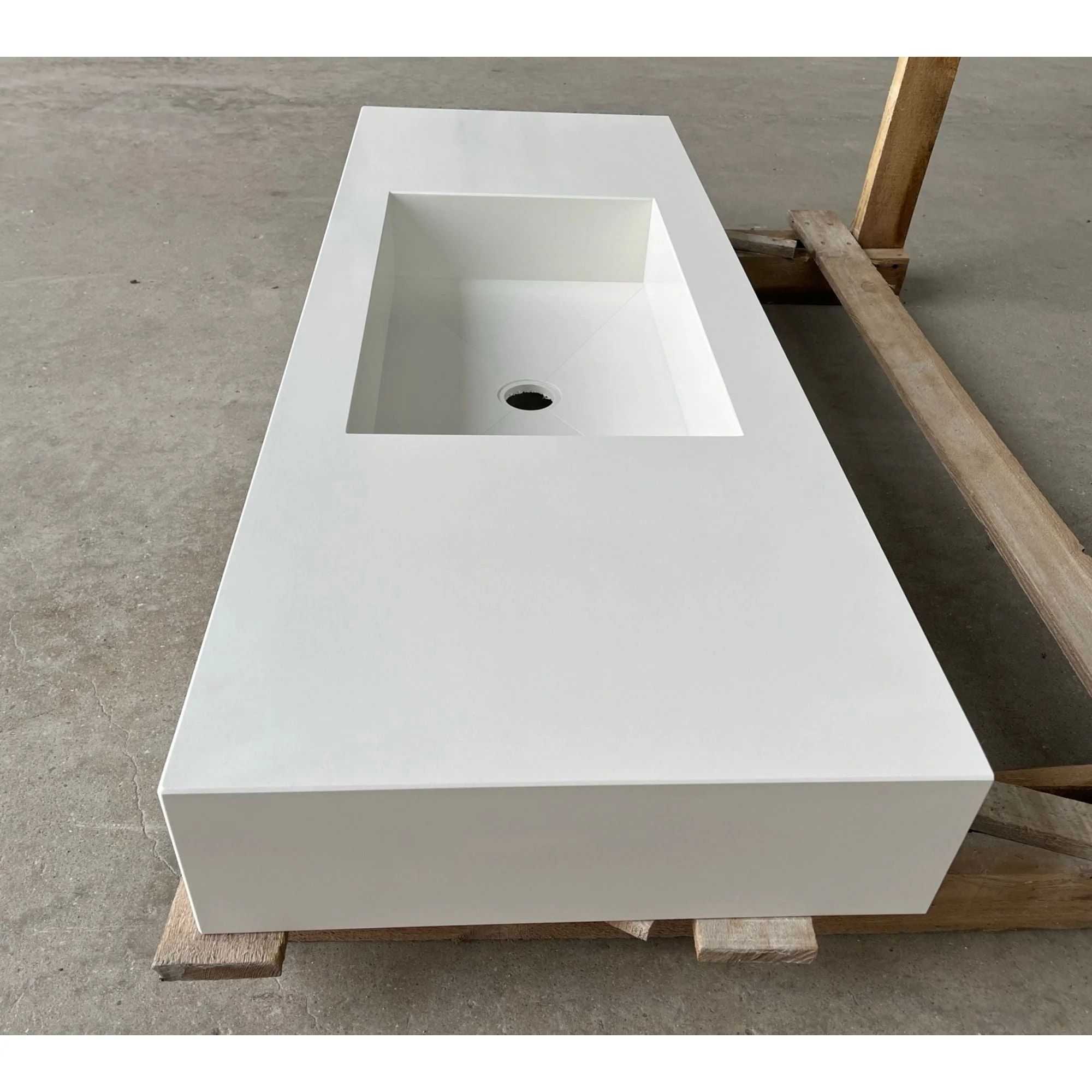 CUSTOM PURE WHITE QUARTZ SINK (QU-056) - Image 5