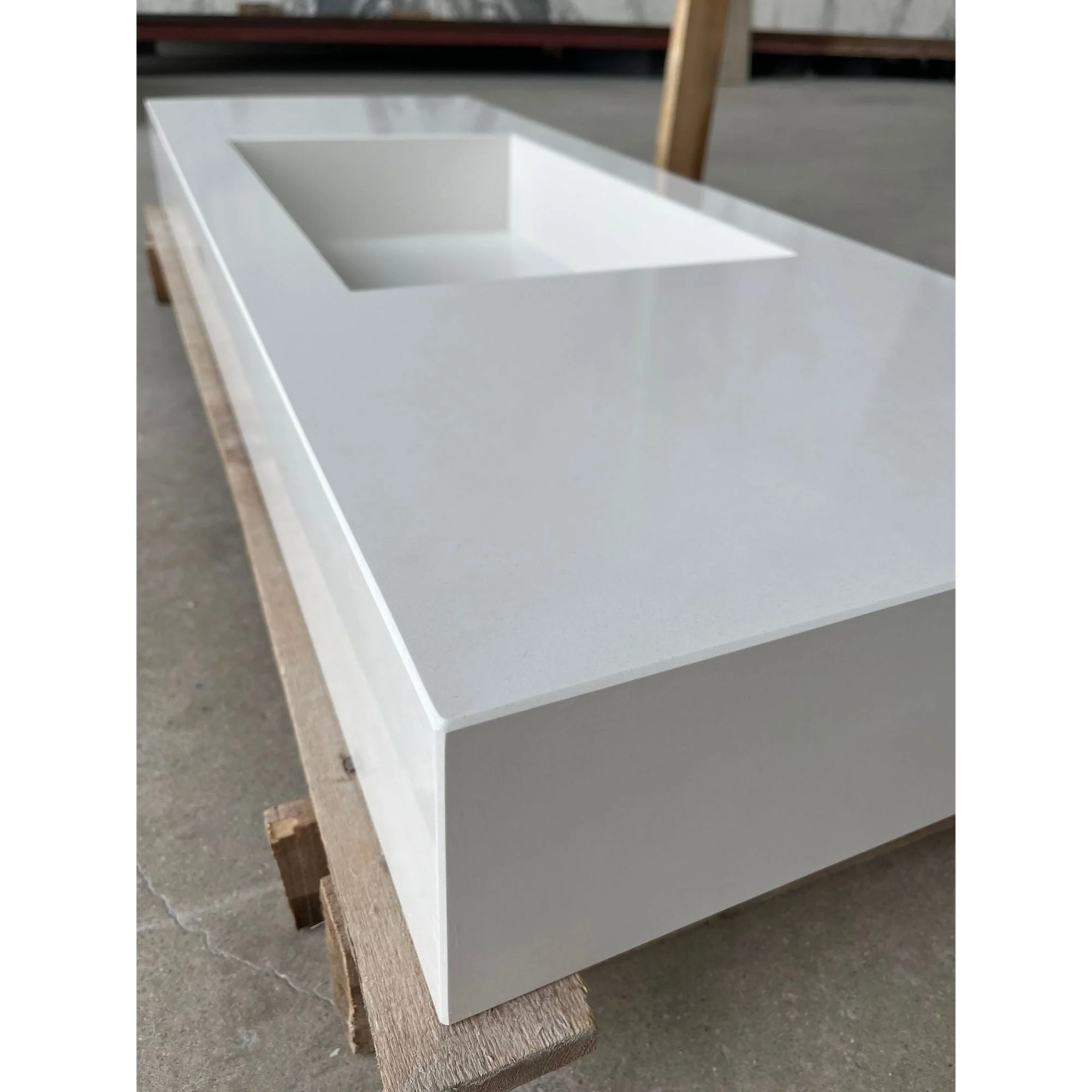 CUSTOM PURE WHITE QUARTZ SINK (QU-056) - Image 7