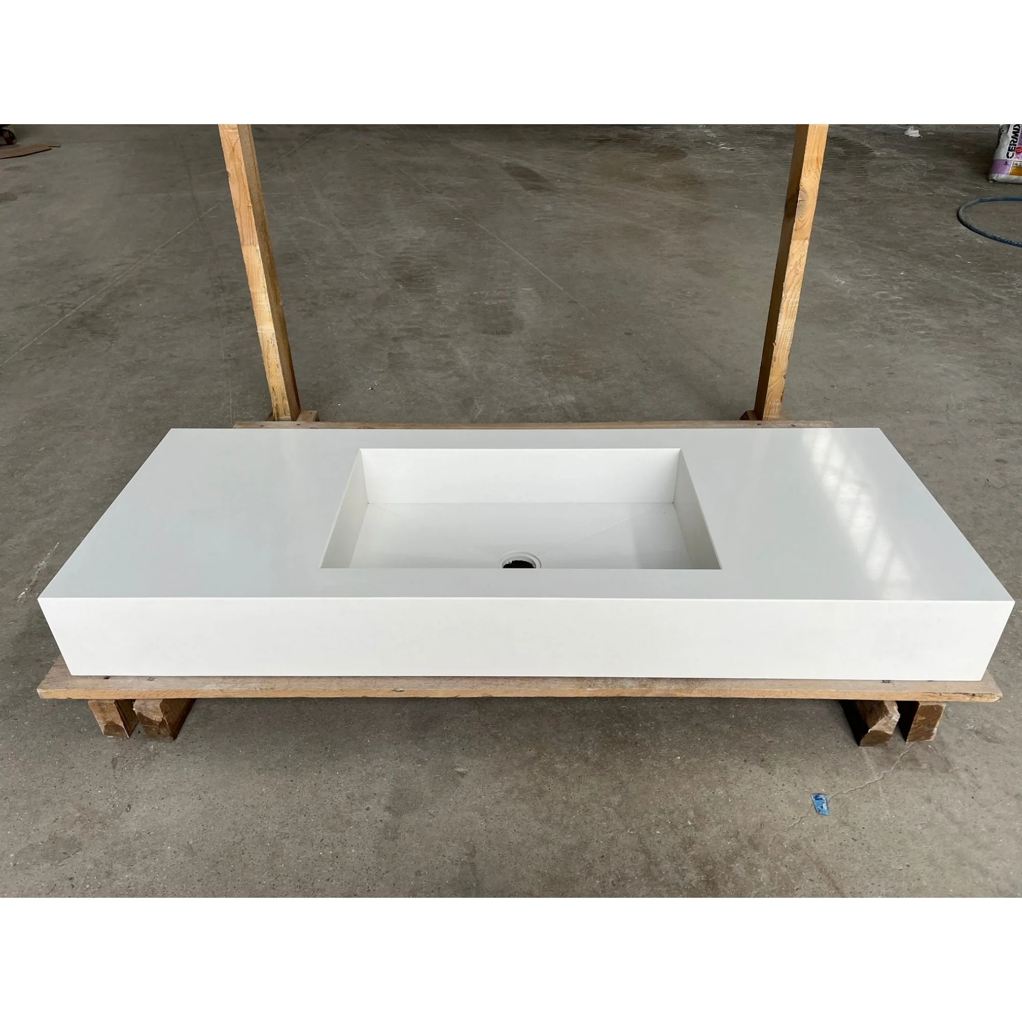 CUSTOM PURE WHITE QUARTZ SINK (QU-056) - Image 8