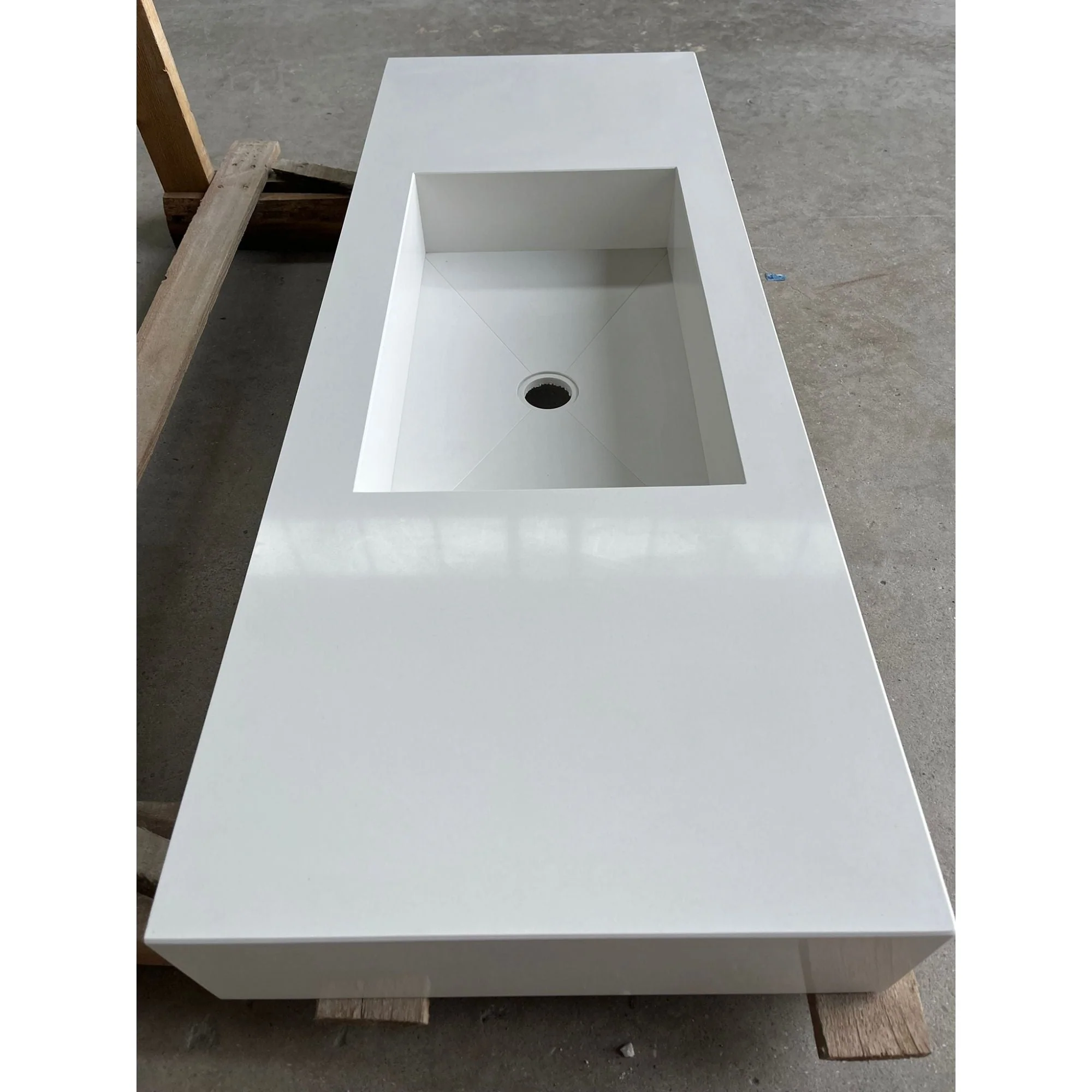CUSTOM PURE WHITE QUARTZ SINK (QU-056) - Image 9