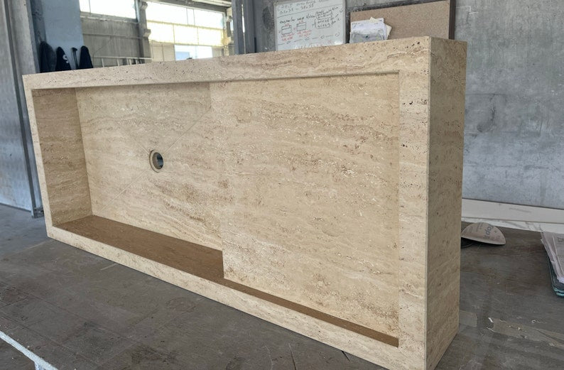 Custom Travertine Sink (TR-089) - Image 2