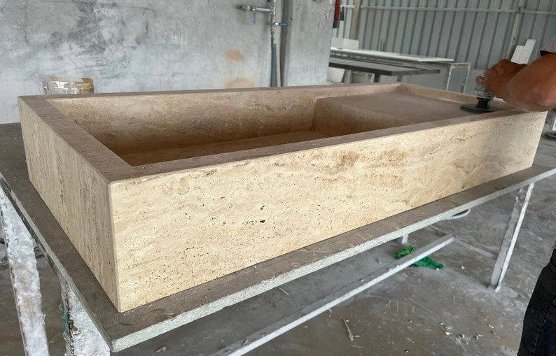 Custom Travertine Sink (TR-089) - Image 4