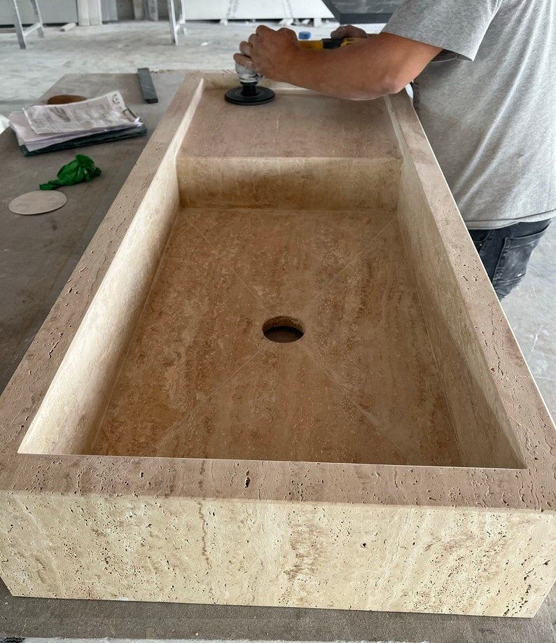 Custom Travertine Sink (TR-089) - Image 6