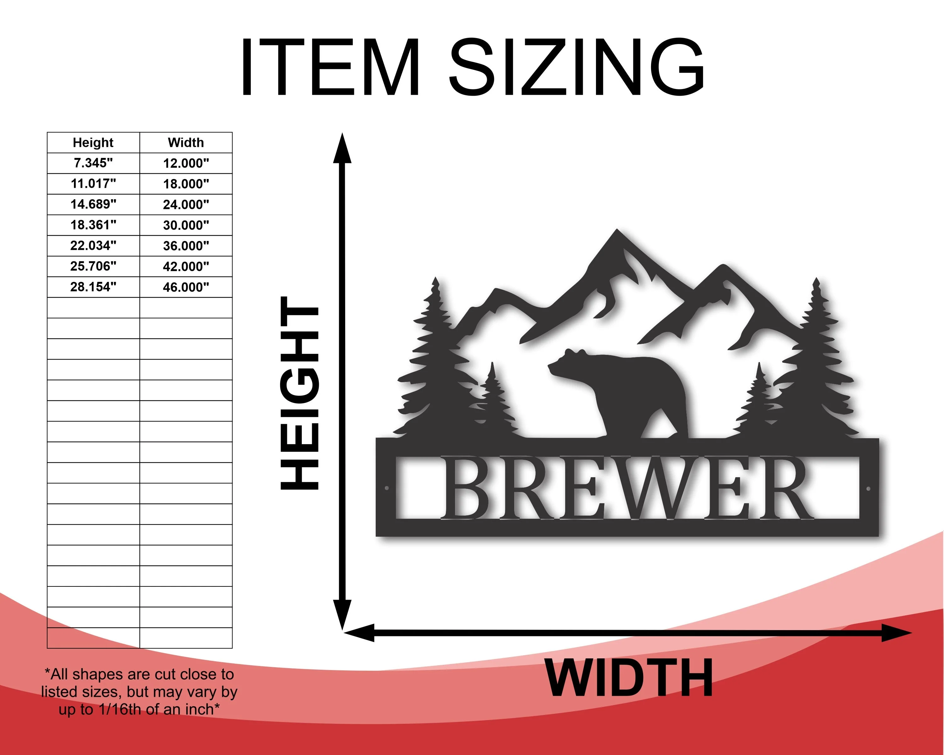 Custom Wildlife Metal Monogram Sign | Personalized Wildlife Metal Name Sign | 15 Color Options - Image 3