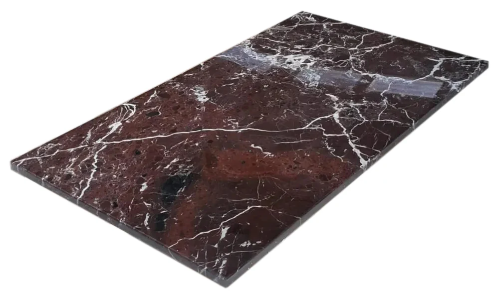 Customizable Rosso Levanto Marble Coffee Tabletop Polished (W)18" (L)36" - Image 3