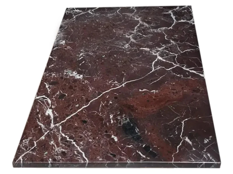 Customizable Rosso Levanto Marble Coffee Tabletop Polished (W)18" (L)36" - Image 4