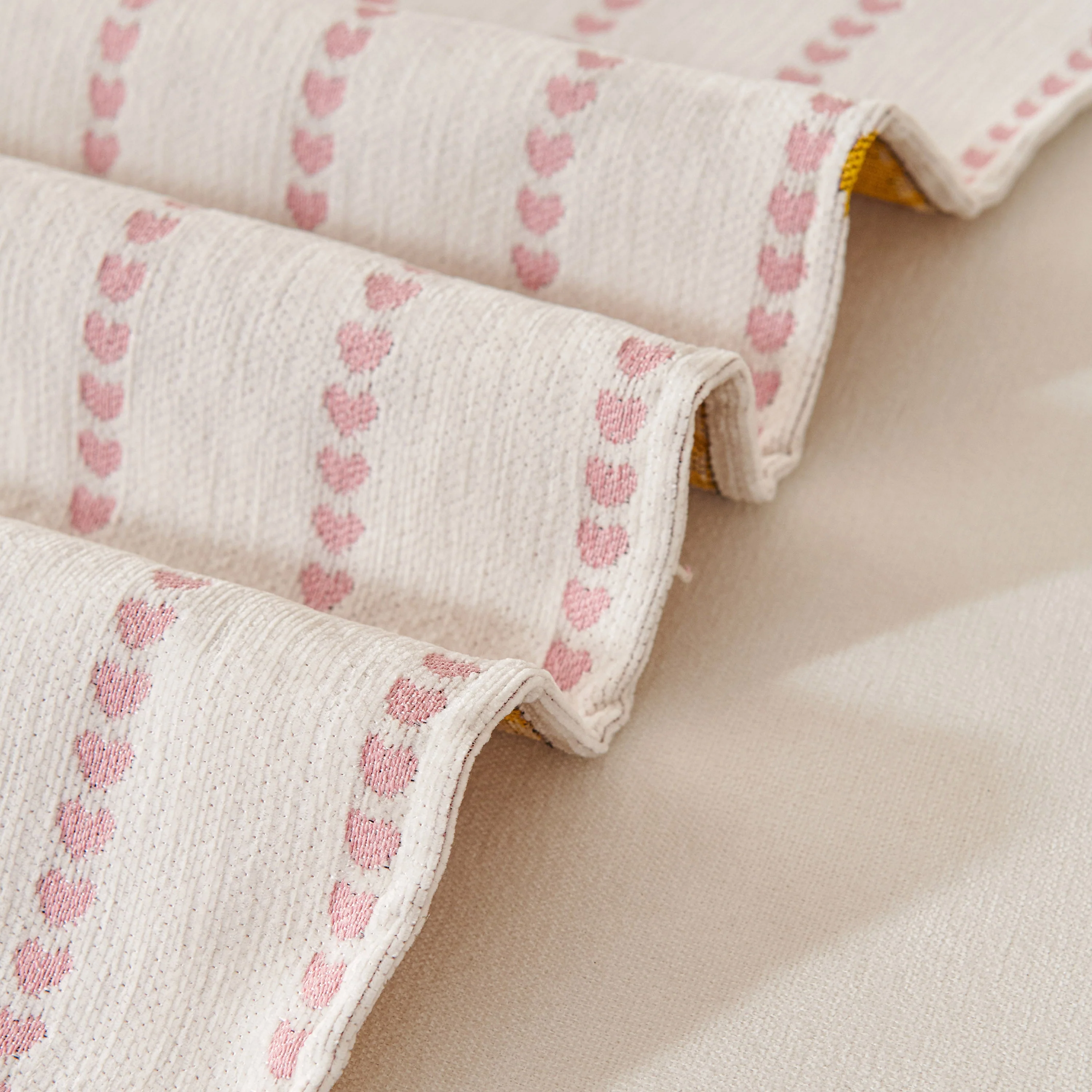 Cute Dotted Stripe Couch Protector, Non-Slip Washable Sofa Cover with Ruffled Skirt - Image 22