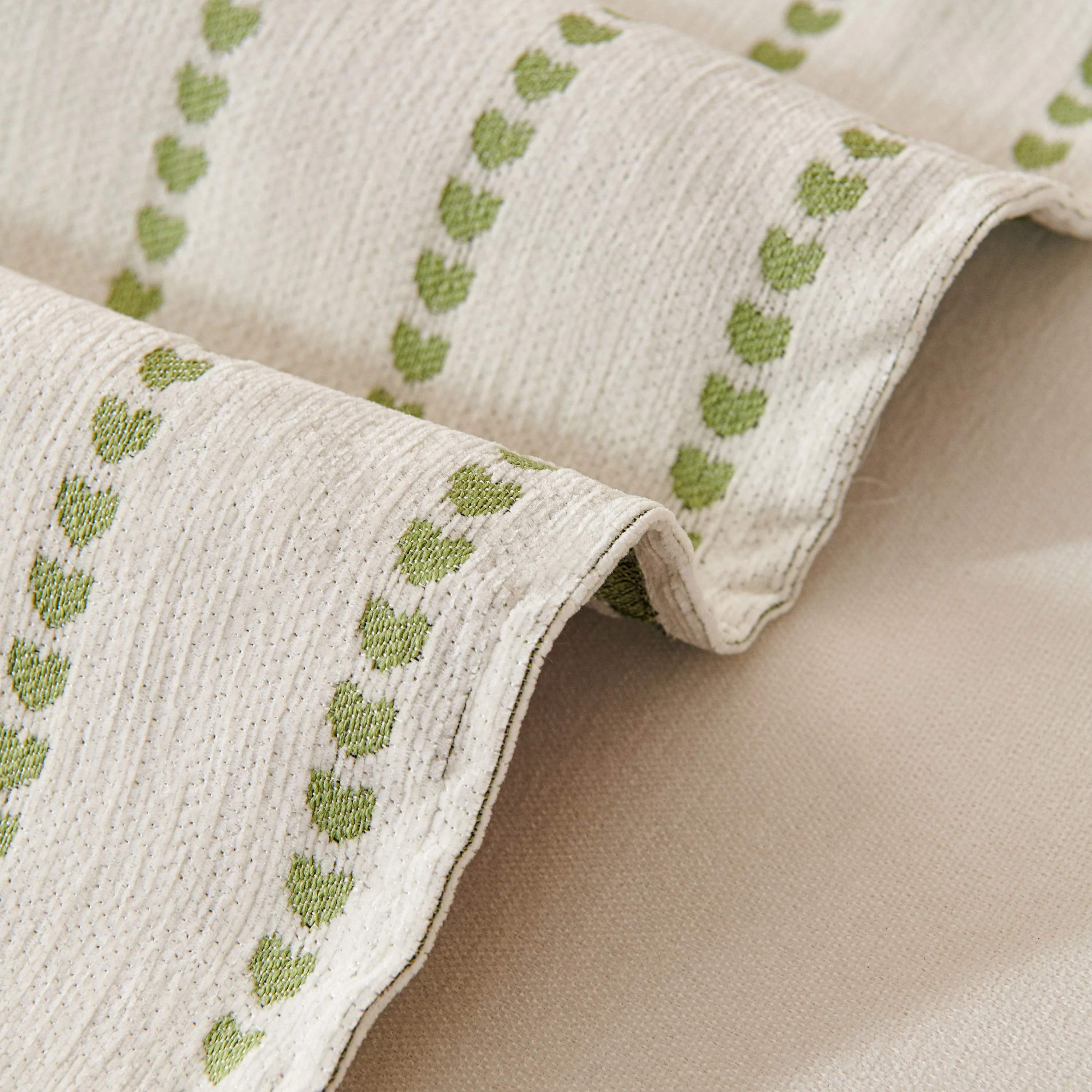 Cute Dotted Stripe Couch Protector, Non-Slip Washable Sofa Cover with Ruffled Skirt - Image 47