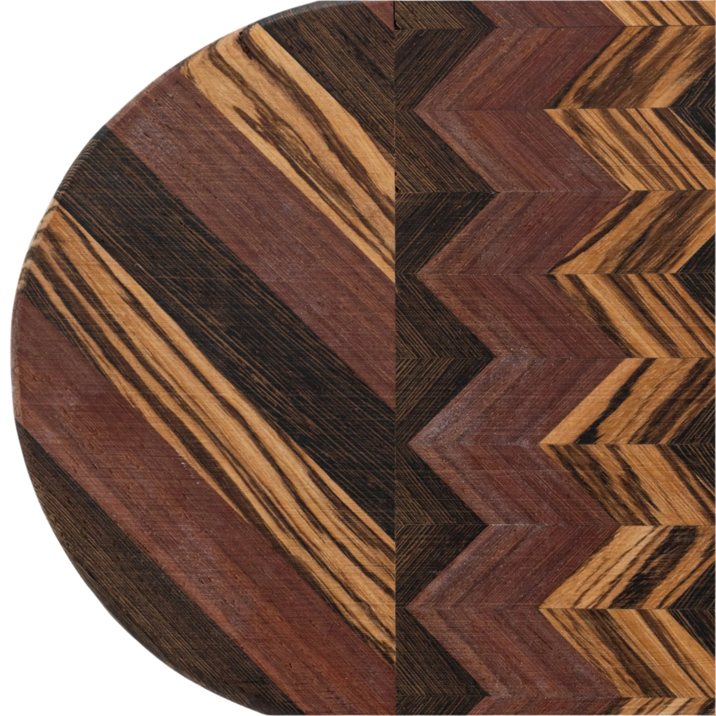 Cutting Board With Handle | Mixed Chevron Wood | Handcrafted - Image 3