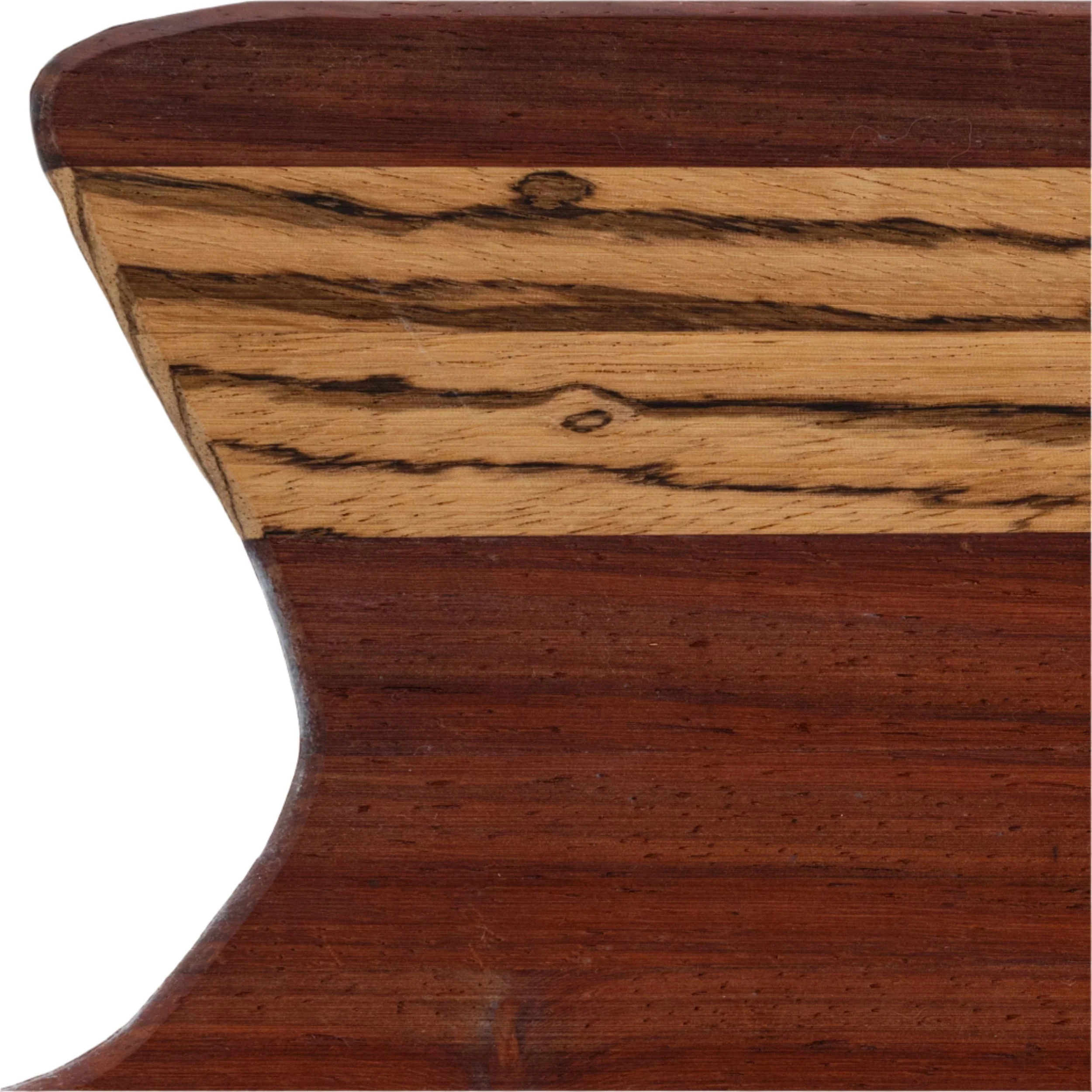 Cutting Board With Handle | Square | Light & Dark Wood Blend | Handcrafted - Image 4
