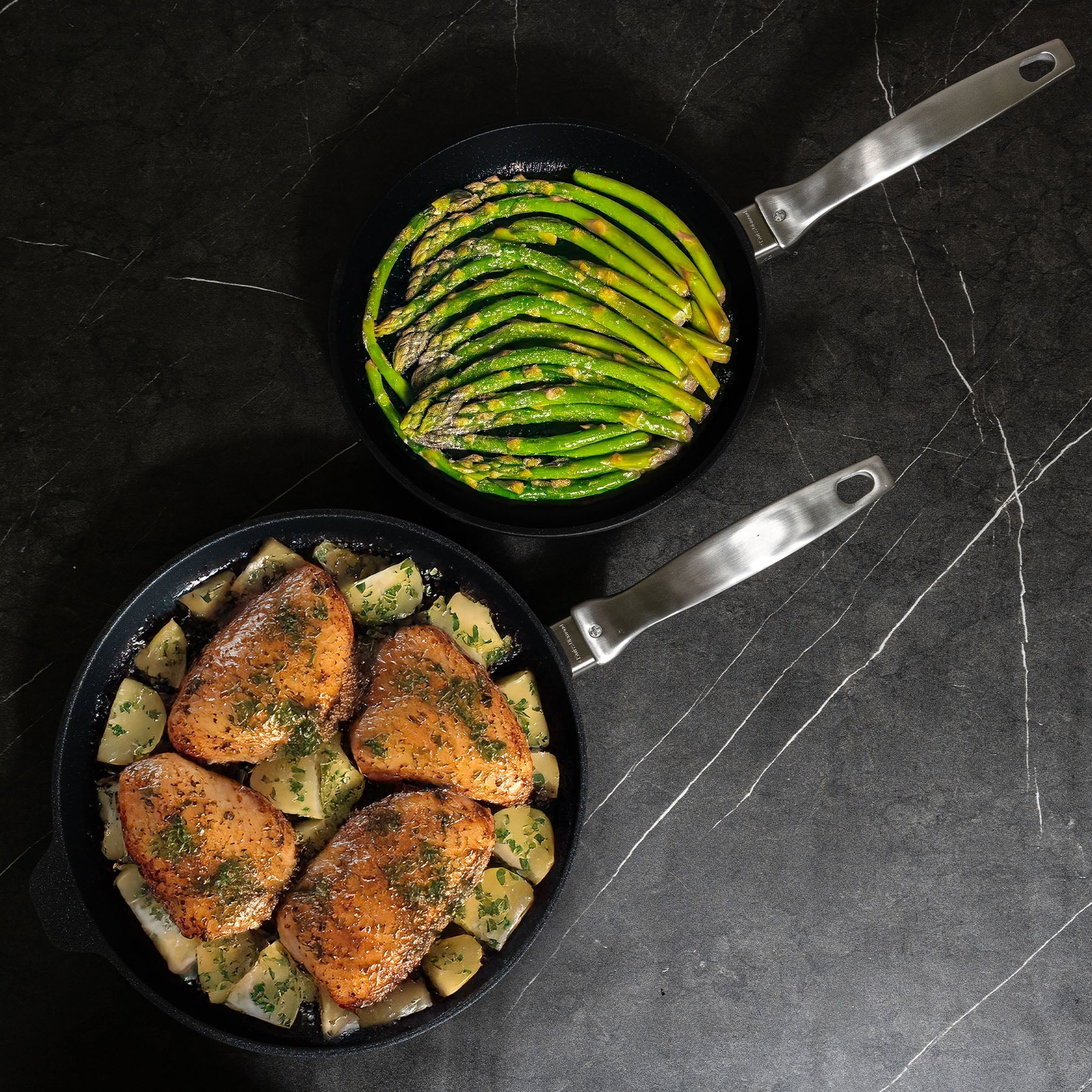 CXD DOU Ceramic Nonstick 2-Piece Fry Pan Set (9.5" & 11") - Image 2
