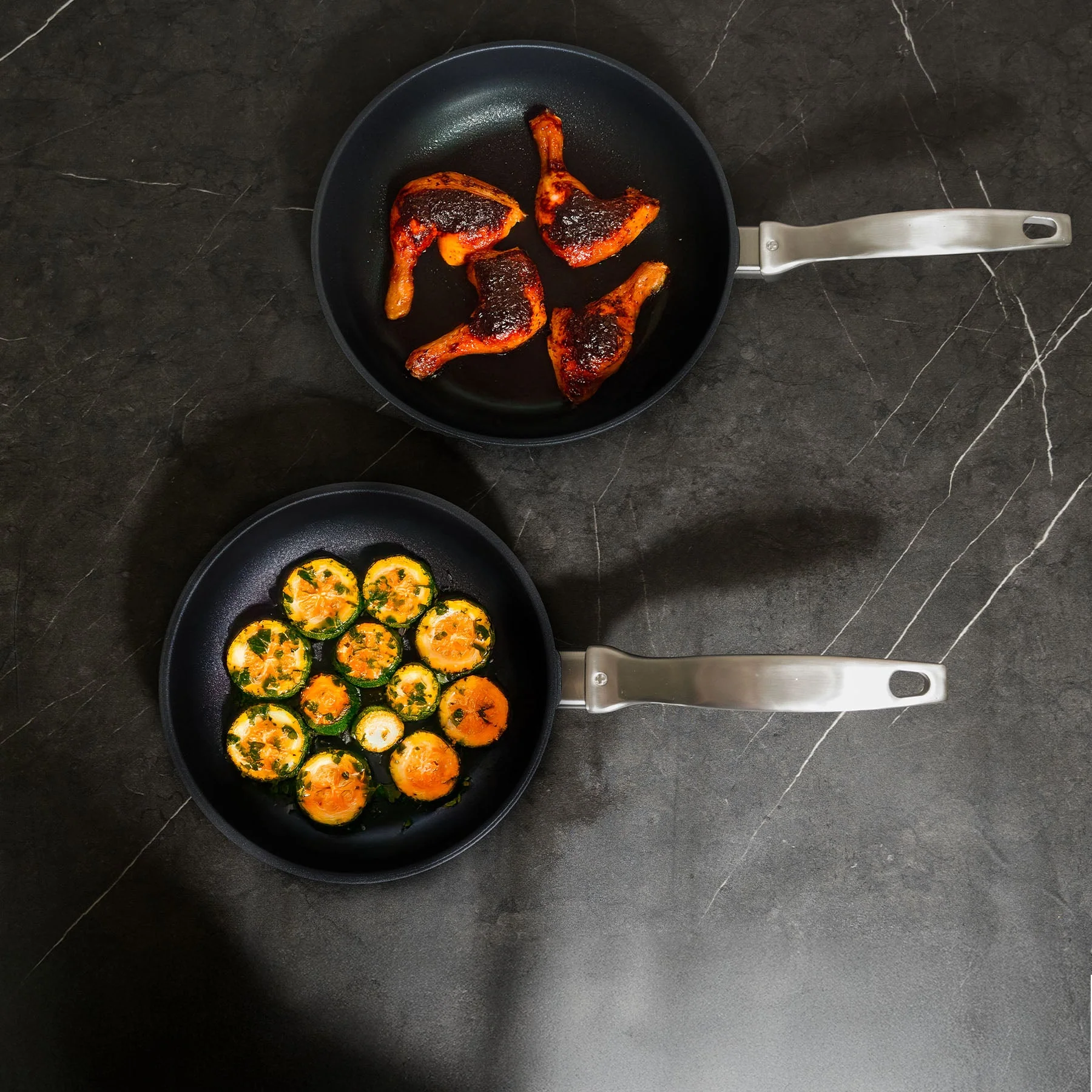 CXD DOU Ceramic Nonstick 2-Piece Small Fry Pan Set (8" & 10.25") - Image 2