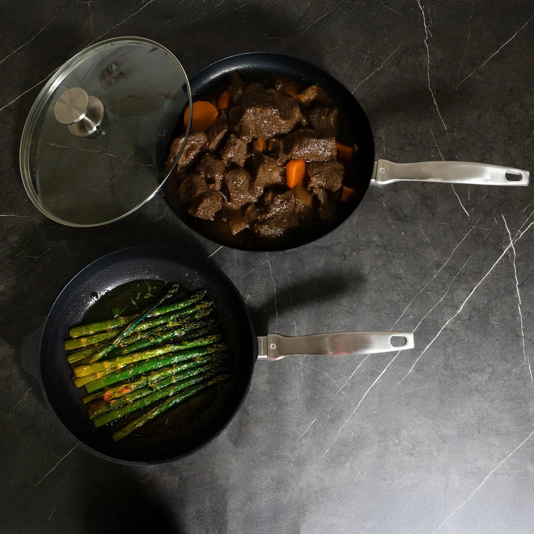 CXD DOU Ceramic Nonstick 3 Piece Set - 11" Fry and Saute Pan - Image 2