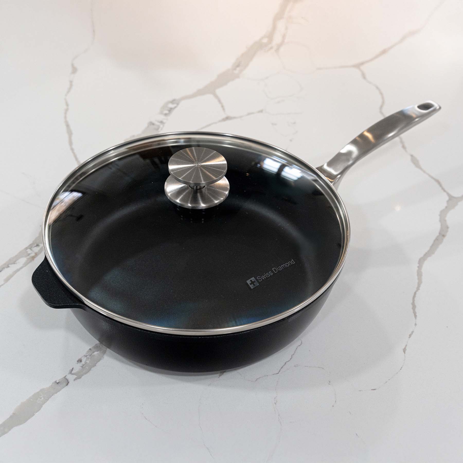 CXD DOU Ceramic Nonstick Saute Pan with Glass Lid - Image 12