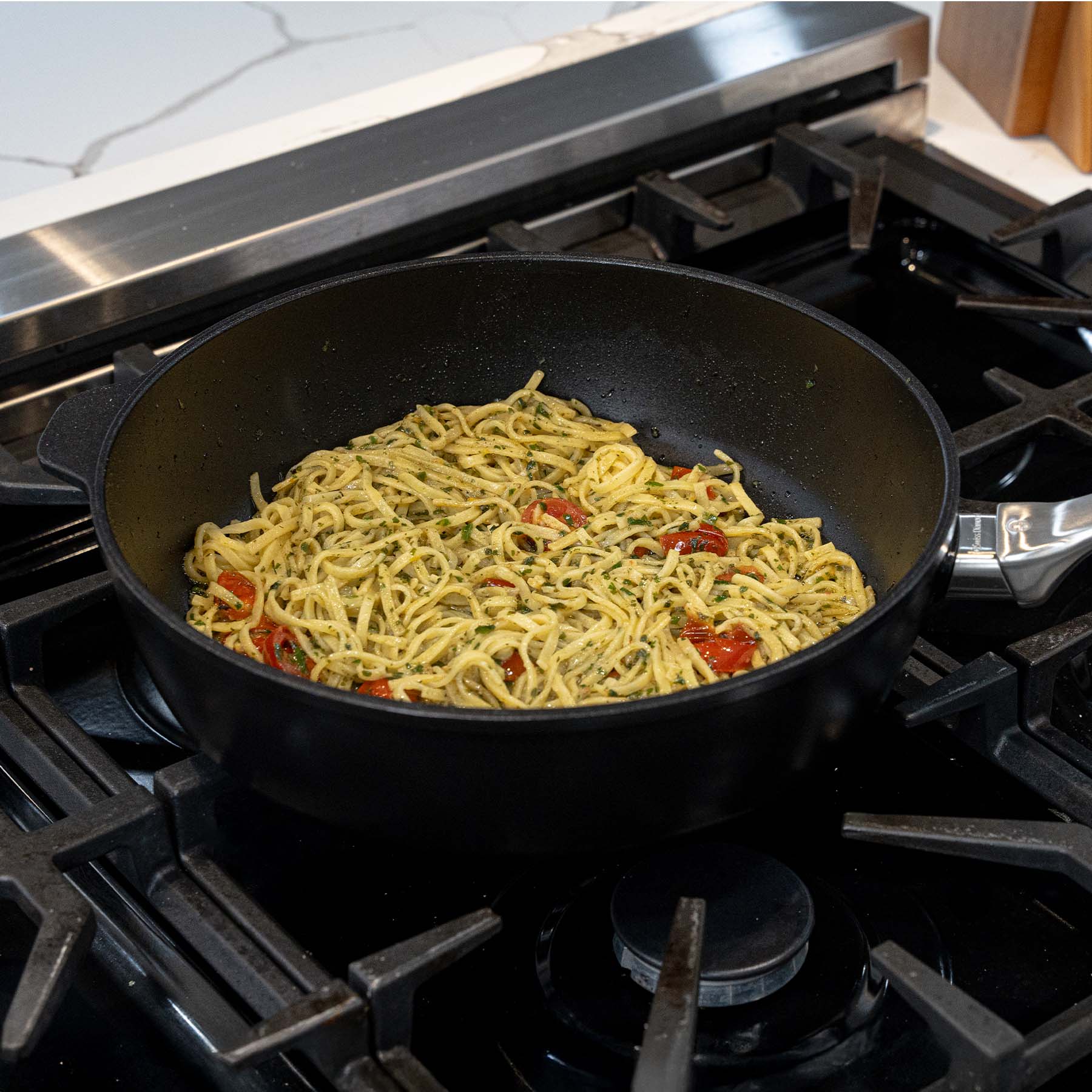 CXD DOU Ceramic Nonstick Saute Pan with Glass Lid - Image 8