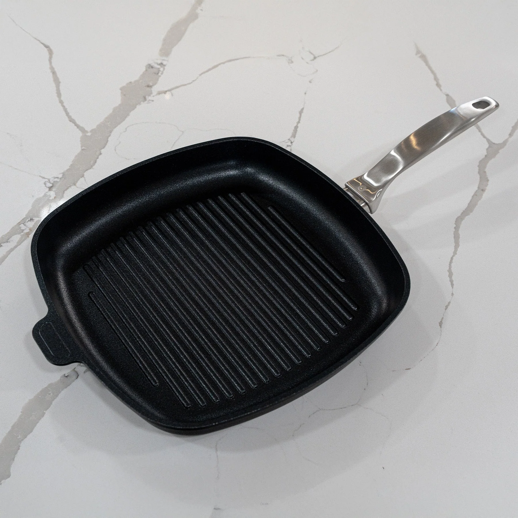 CXD DOU Ceramic Nonstick Square Grill Pan - 11" x 11" (28 cm x 28 cm) - Image 4