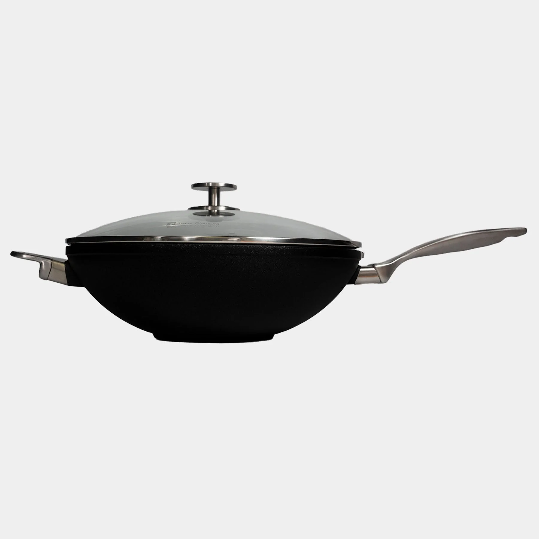 CXD DOU Ceramic Nonstick  Wok with Lid and Rack - 12.5" (32 cm), 5.3 QT (5 L) - Image 3