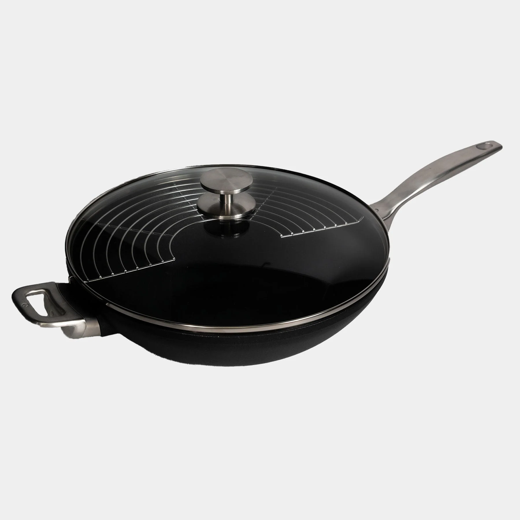 CXD DOU Ceramic Nonstick  Wok with Lid and Rack - 12.5" (32 cm), 5.3 QT (5 L) - Image 6